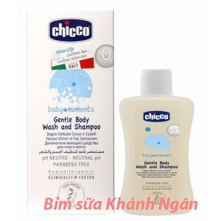 Sữa tắm gội trẻ em chống rôm Chicco Italy