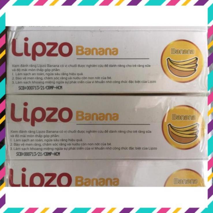 Kem đánh răng Lipzo vị chuối cho bé từ 3 tuổi trở lên