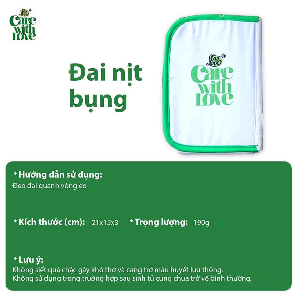 Đai Nịt Bụng CARE WITH LOVE Giảm Eo & Mỡ Bụng Loại Dán Waist Band