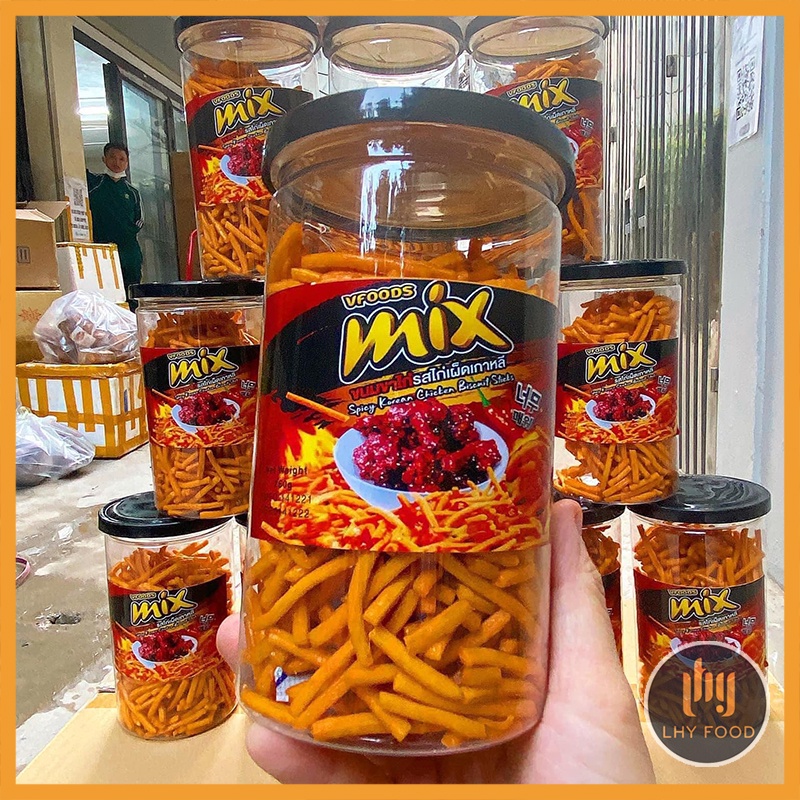 Snack bim bim que mix vị ớt cay Thái Lan🍟FREESHIP🍟260g snack bim que tăm cay LHYFOOD đồ ăn vặt Hà Nội