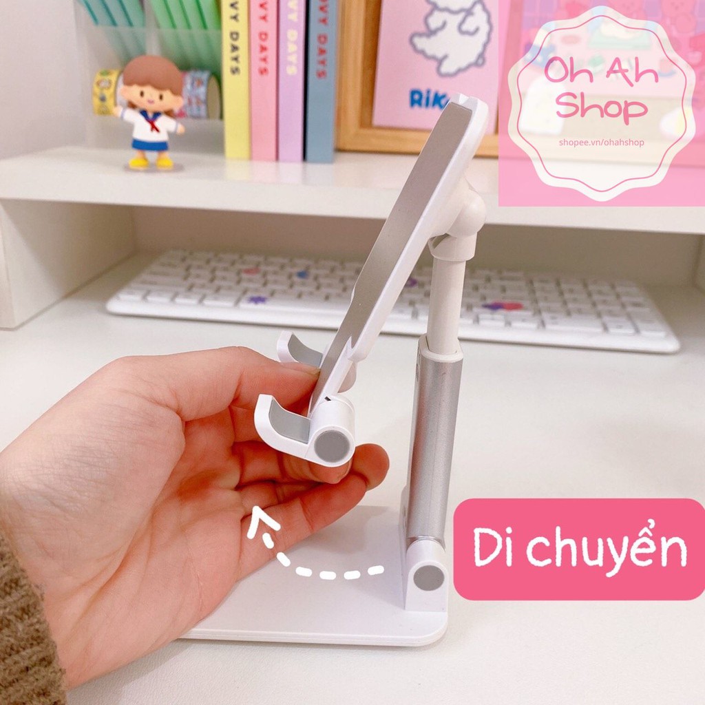 Giá đỡ điện thoại/ máy tính bảng bằng kim loại có thể gập lại tiện dụng cho ipad 5.0 ipad Pro iphone TẶNG KÈM STICKER