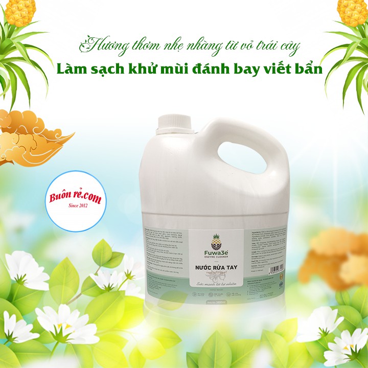 Nước rửa tay sinh học từ vỏ trái cây Fuwa3e 3800ml an toàn cho da tay – Buôn rẻ 01294 - 2