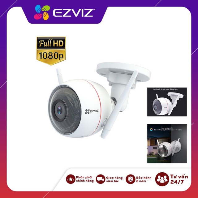 Camera Wifi IP EZVIZ C3W CS-CV310 1080P 2MP (Color Night Vision), có màu sắc ban đêm,âm thanh 2 chiều, đèn và còi báo