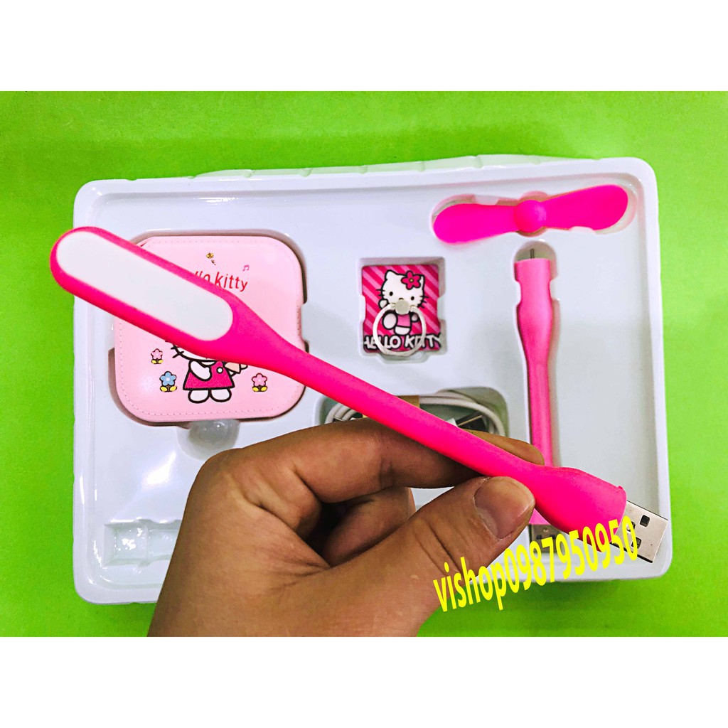 BỘ COMBO SẠC dự phòng 5 MÓN ĐÁNG YÊU HÌNH DOREMON – HELLO KITTY