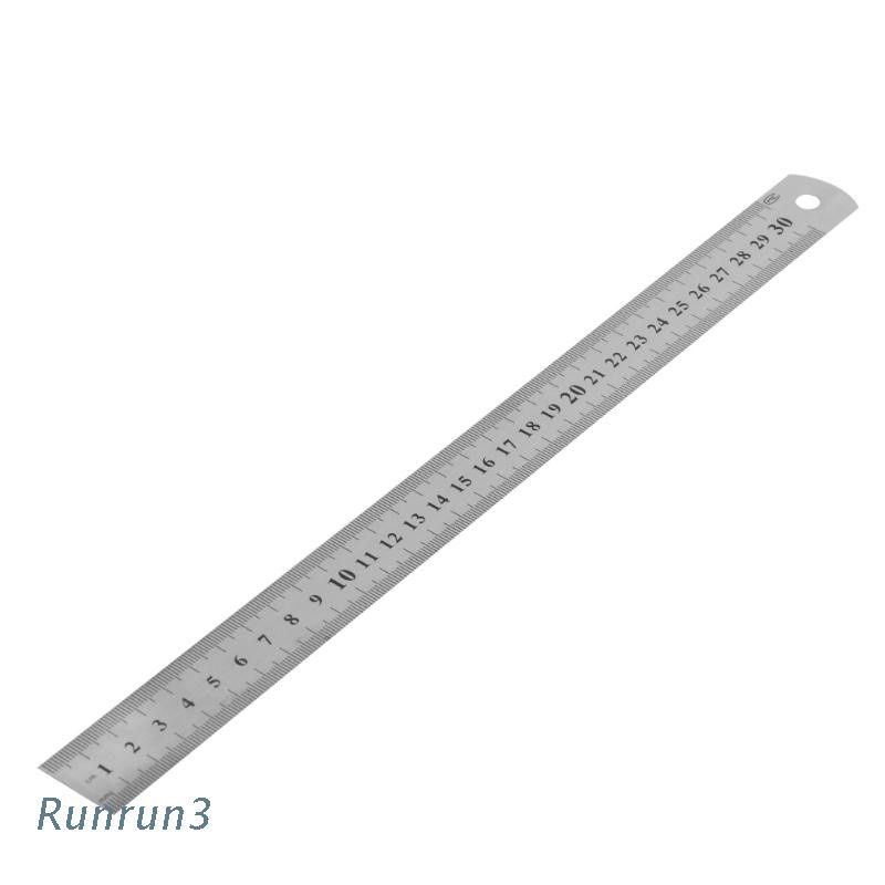 Thước đo hai mặt 30cm 12 &quot; bằng thép không gỉ tiện dụng