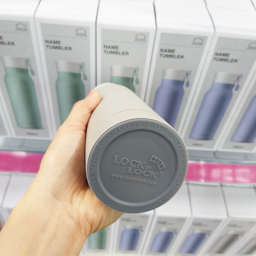Bình Giữ Nhiệt Lock&amp;Lock Name Tumbler LHC4125GRY 500ml Màu Xám