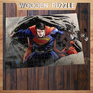 [MADE IN VIET NAM] Tranh xếp hình gỗ dc comic superman siêu nhân 300 - 500 mảnh ghép,bộ ghép hình, bộ xếp hình WP84