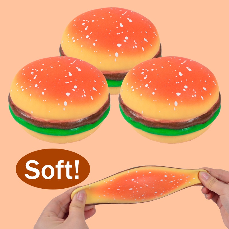 Đồ Chơi Squishy Hình Bánh Hamburger Hoạt Hình Phong Cách Nhật Hàn Độc Đáo