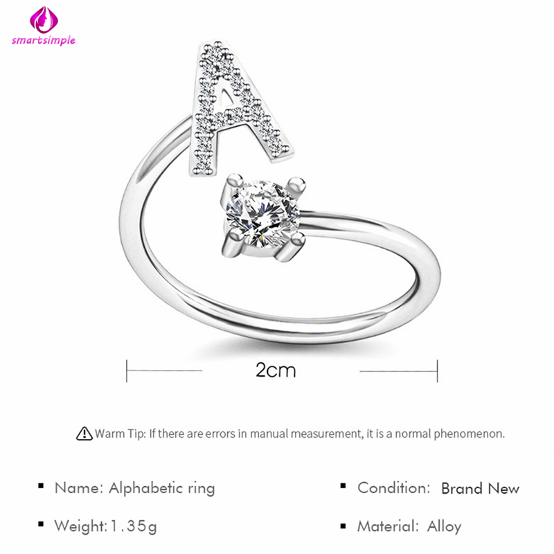 Nhẫn Hợp Kim Hình 26 Chữ Cái Xinh Xắn