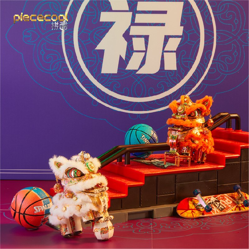 Mô hình lắp ghép 3d kim loại Con lân