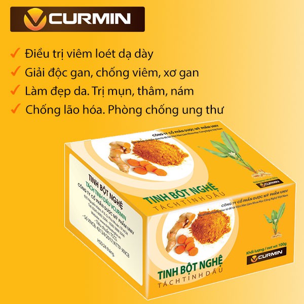 Tinh Bột Nghệ VCurmin Viện Khoa Học Công Nghệ 100g