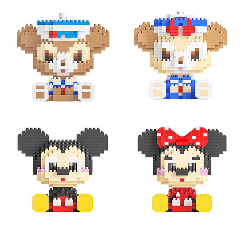 Bộ xếp hình nhân vật hoạt hình cho bé Disney ModelBuilding mô hình lắp ráp con vật độc đáo sinh động