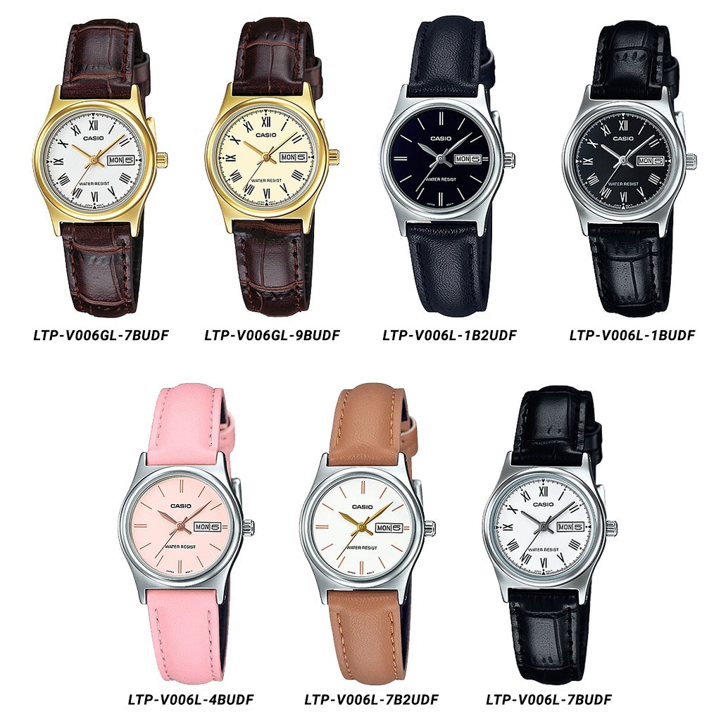 Đồng hồ nữ dây da chính hãng Casio Anh Khuê LTP-V006