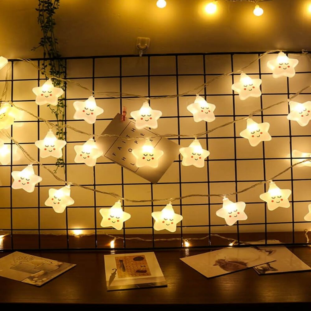 Dây đèn led chạy bằng pin hình hoạt hình dùng trang trí phòng ngủ cho bé