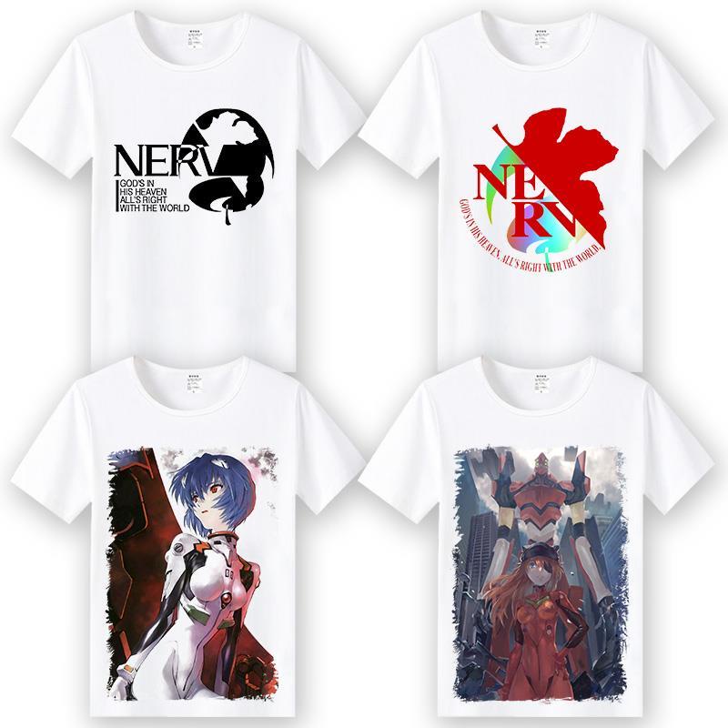 Áo thun cotton thời trang năng động ✒✺✈Neon Genesis Evangelion Peripheral No. Áo thun cổ tròn dáng rộng in chữ 1 Awakening Machine Runaway cá tính