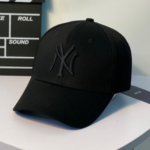Mũ lưỡi trai - Nón Kết MLB Full Đen - Hộp, Tem, Mac Đầy Đủ