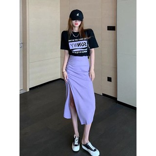 Set Sunny Aó thun + Chân váy xẻ