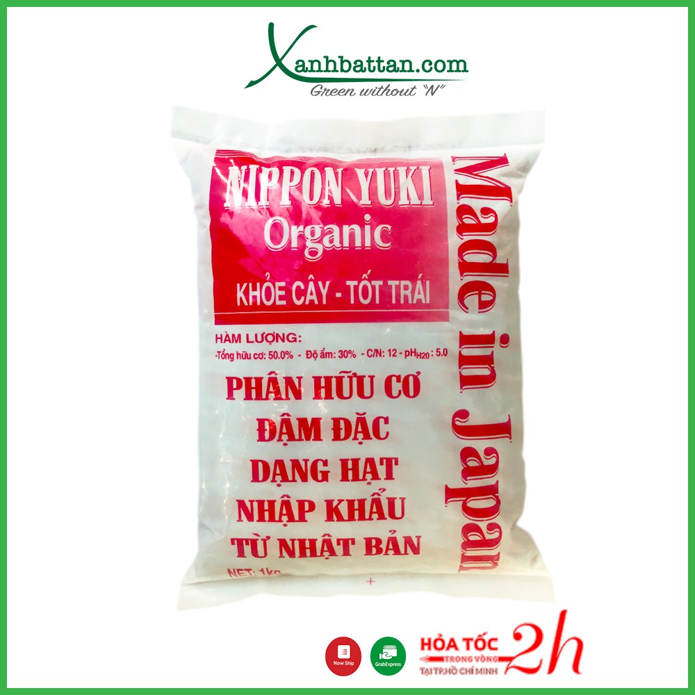 Phân Hữu Cơ Nippon Yoki Nhật Bản Dùng Cho Hoa Kiểng, Hoa Hồng, Cỏ Thảm Túi 1 Kg