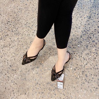 sandal  dạ đính đá