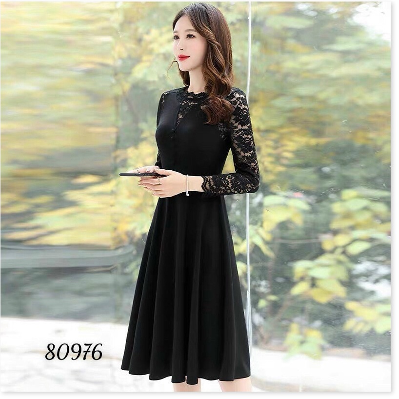 ĐẦM UMI PHỐI REN KÈM NỊT SIÊU ĐẸP TÔN DÁNG CHO CHỊ EM KME FASHION