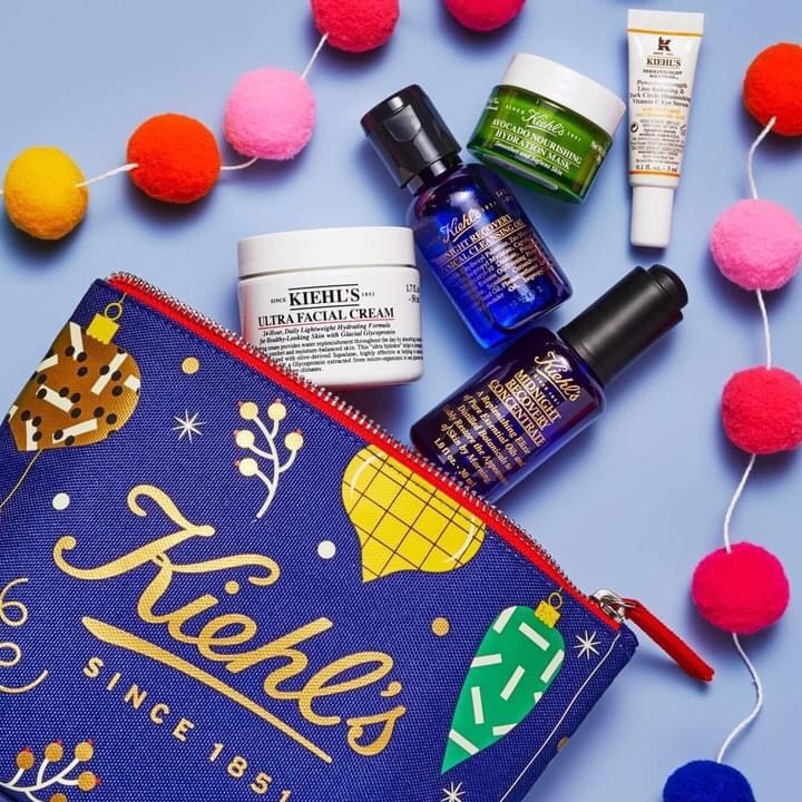 [ Gift Hãng 100% ] Bóp / Ví vải đựng mỹ phẩm Kiehls