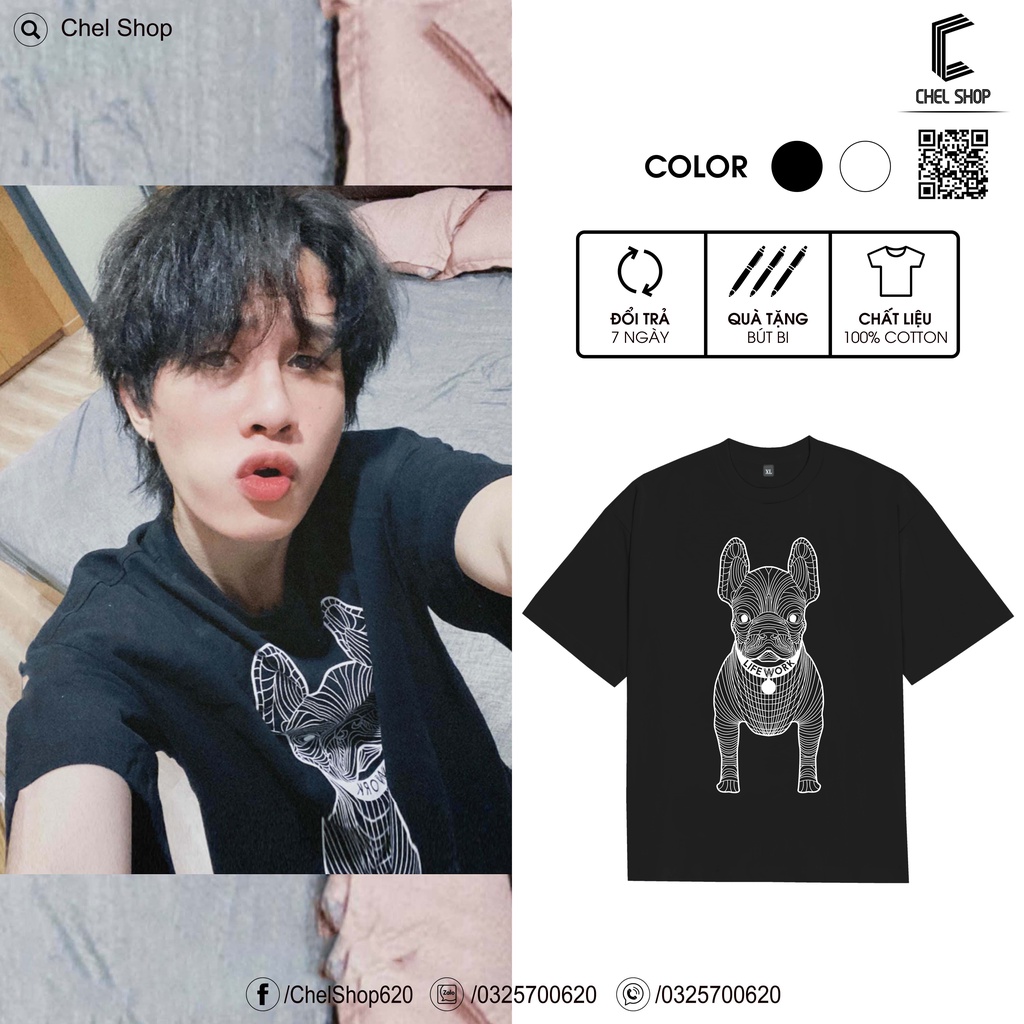 Áo thun unisex cao cấp 100% cotton Life Work