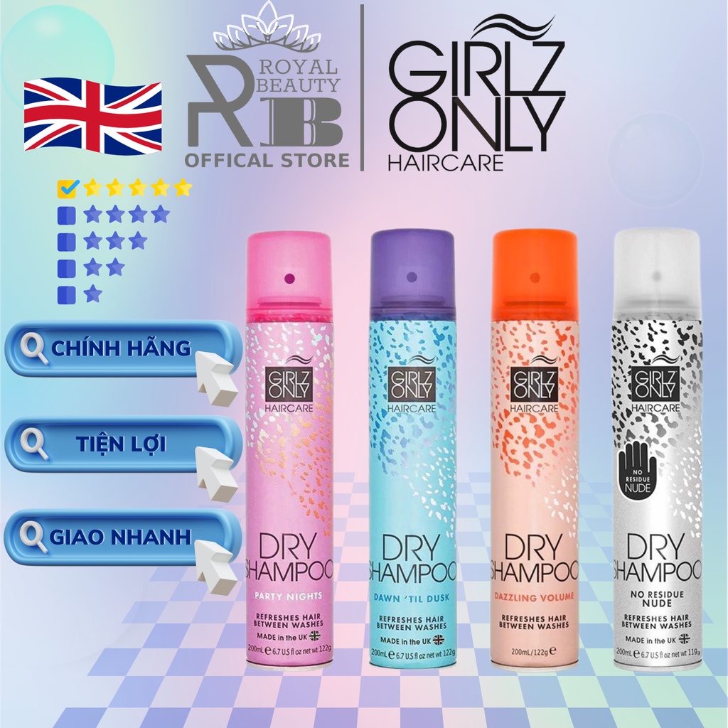 Dầu Gội Khô GIRLZ ONLY DRY SHAMPOO 200ml