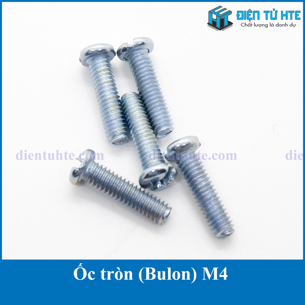 Ốc tròn (Bulon) ren nhuyễn M2 M3 M4 nhiều độ dài (Gói 20 con) [HTE Quy Nhơn CN2]