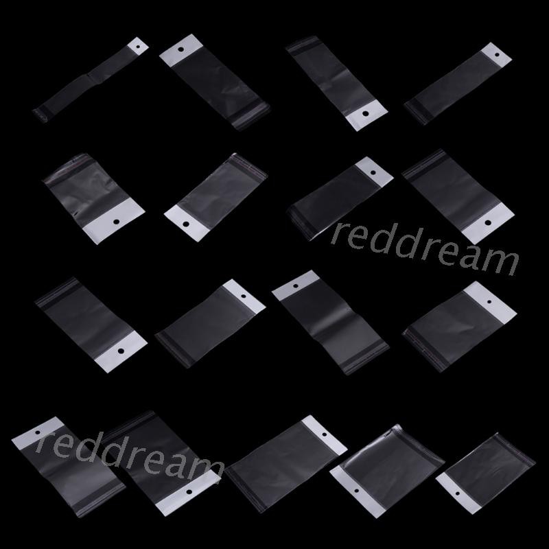 Set 100 Túi Nhựa Trong Suốt Có Keo Dán Đựng Đồ Trang Sức Đa Năng