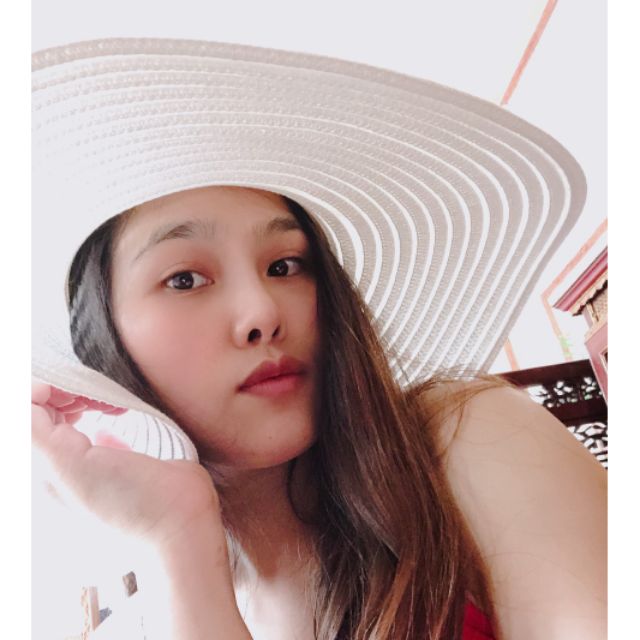 Mũ vành rộng cói lưới siêu đẹp