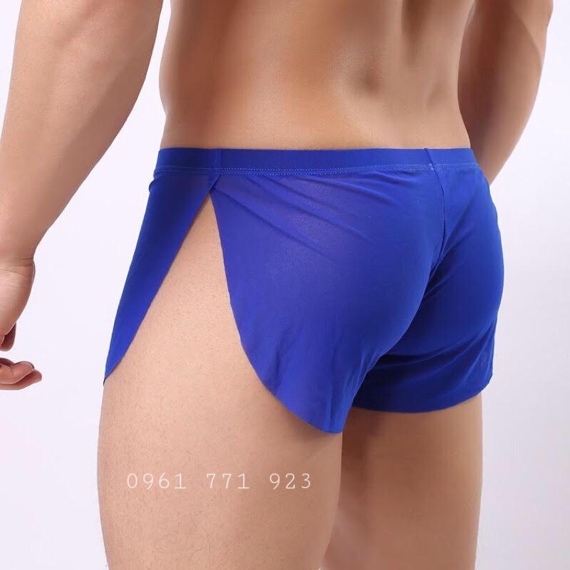 Quần Lót Nam Sexy Lưới Gợi Cảm - Quần Sịp lưới đùi nam sexy mặc ngủ siêu mỏng mát xuyên thấu màu đỏ đen trắng gay bóng