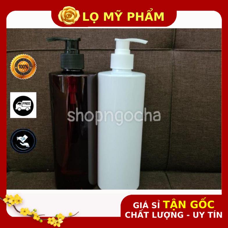 Chai Chiết Mĩ Phẩm ❤ GIÁ TỐT NHẤT ❤ Chai nhựa pet vòi nhấn 500ml cao chiết mỹ phẩm , phụ kiện du lịch