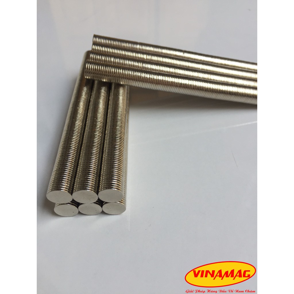 10x1mm Nam Châm Đất Hiếm - Nam Châm Trắng Làm Ví Da