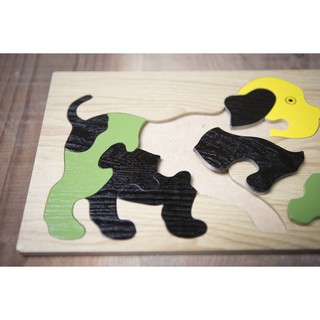 Tranh ghép hình con chó - 16 x 24 cm