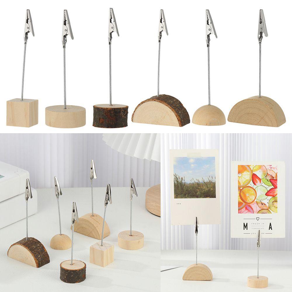 1 Kẹp Thẻ Giấy Ghi Chú Hình Vuông DIY Để Bàn Trang Trí