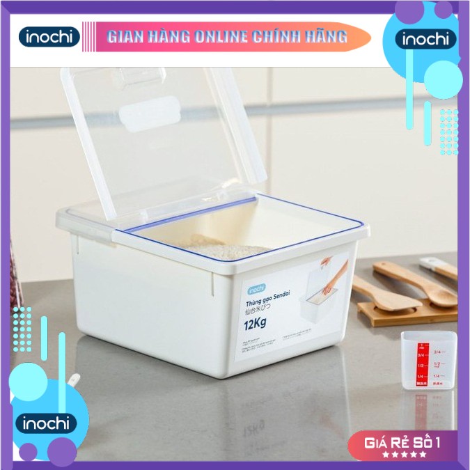Thùng gạo cao cấp INOCHI 12Kg - Hàng chính hãng tiêu chuẩn nhật bản