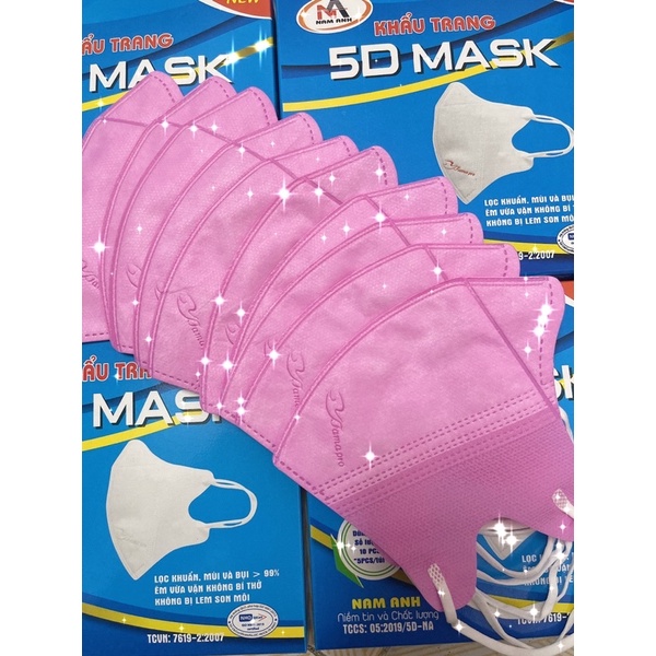 khẩu trang 5D MASK 1 Hộp 10 chiếc người lớn