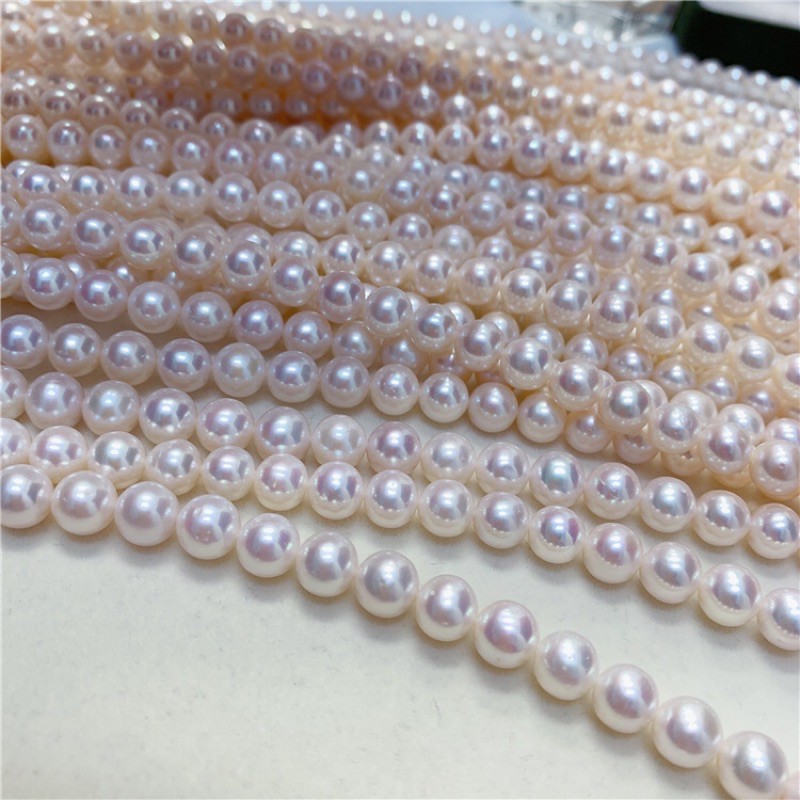 Dây Nguyên Liệu Ngọc Trai 7-8mm Độ Sáng 5A Màu Trắng - Ngọc Trai Trường Thịnh