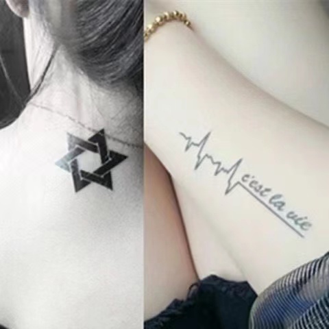 Hình xăm dán tạm thời 2cm x 10cm*3 bộ chống thấm nước kéo dài 10~15 ngày