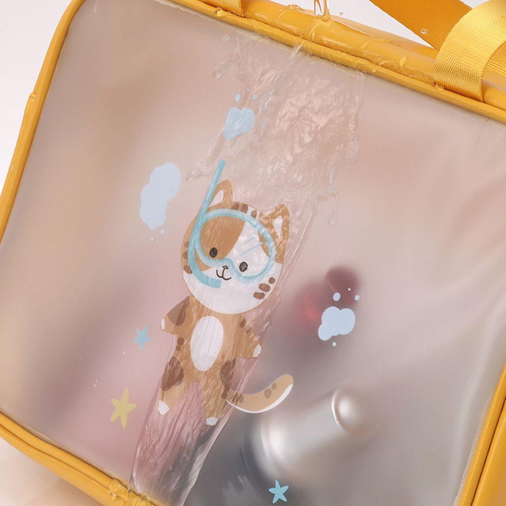 QQMALL Túi Đựng Mỹ Phẩm Bằng PVC Trong Suốt Hình Vuông Cỡ Lớn Tiện Dụng