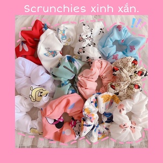 Combo 10 cột tóc vải scrunchies. (được chọn mẫu).