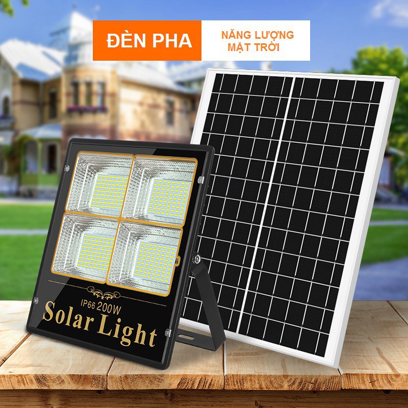 Đèn pha năng lượng mặt trời 4 ô TS-85100L/TS-85200L/TS-85300L- hiển thị mức pin, 3 chế độ màu