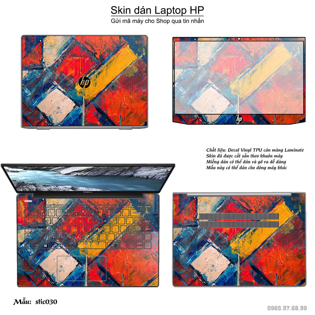 Skin dán Laptop HP in hình Hoa văn sticker nhiều mẫu 5 (inbox mã máy cho Shop)