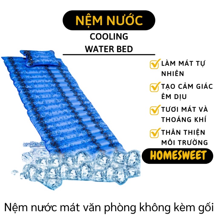 [Có Sẵn] Đệm Nước - Nệm Nước Dài Điều Hòa 190x75cm Dùng Trong Văn Phòng Không Kèm Gối 7204