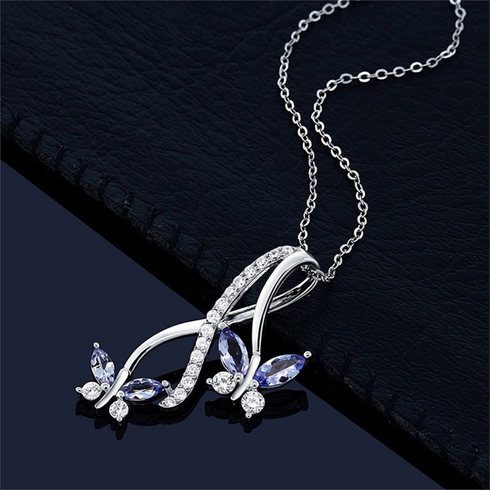 Vòng cổ Mặt Hình Bướm Đính Đá Zircon Đơn Giản Thời Trang Cho Nữ
