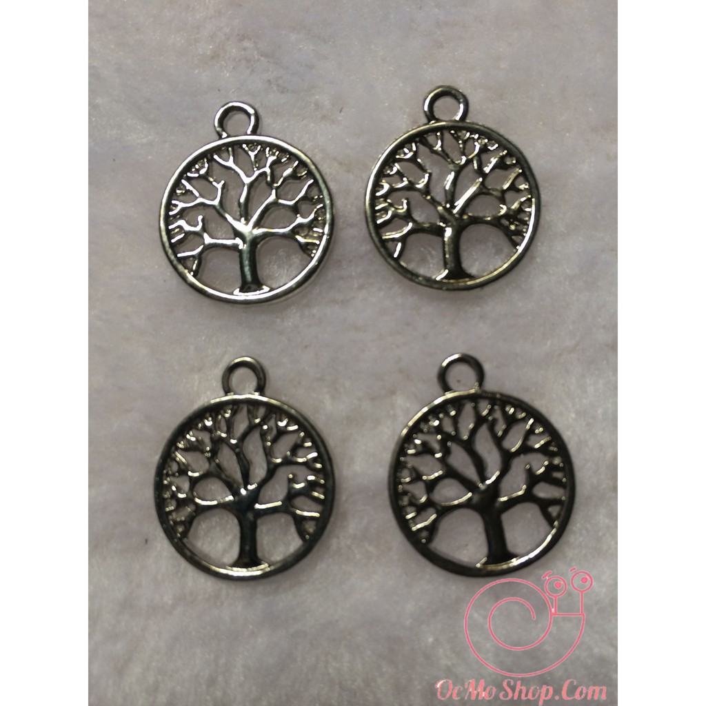 10 mặt cây cổ thụ tree of life xi màu bạc
