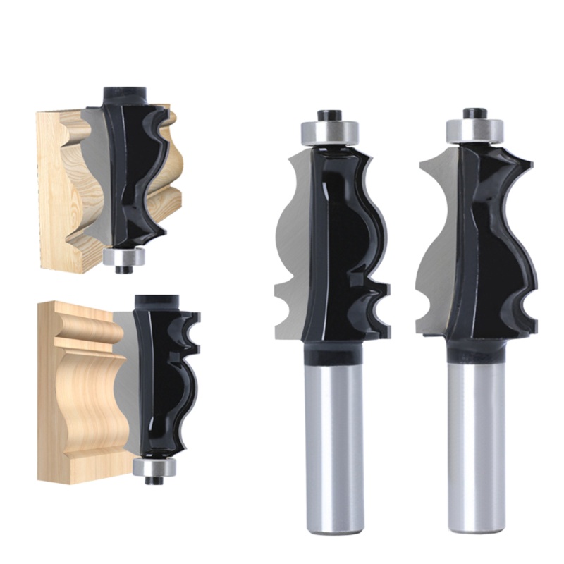 Set 2 Đầu Cắt Định Tuyến Hình Đuôi Cá Dài 92mm # 1 # 2 Shank