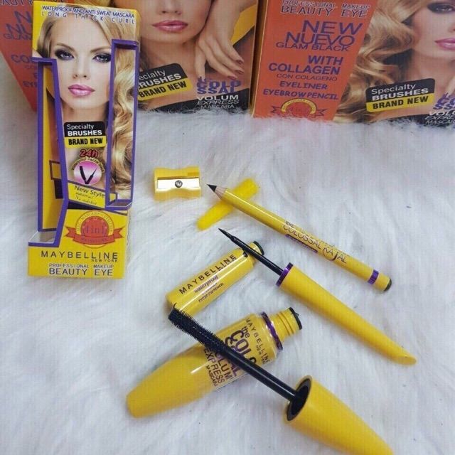 Combo mascara kẻ mắt chì mày