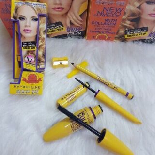 Combo mascara kẻ mắt chì mày