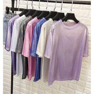 Áo phông ulzzang bóng lấp lánh loại mới 2018